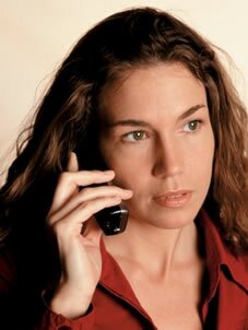 Woman on the phone.